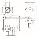 Mayor Tamaño de 48 mm Diámetro del Tornillo G80 Giratorio de Elevación de la Grúa Anillo